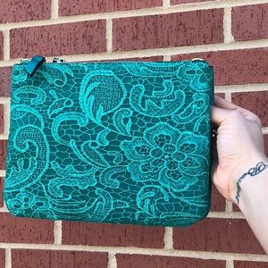 Green Lace Crossbody Clutch NWT